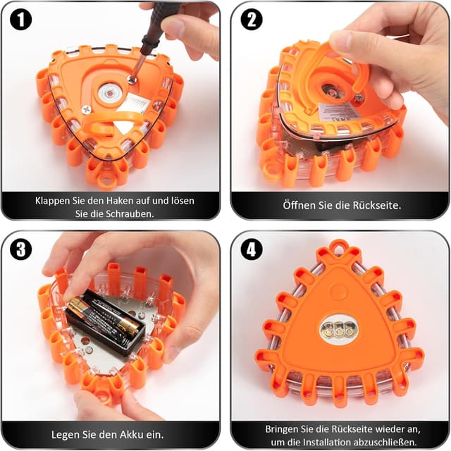 Detalle de Bafiwu Rundumleuchte LED 9 Flash-Modi