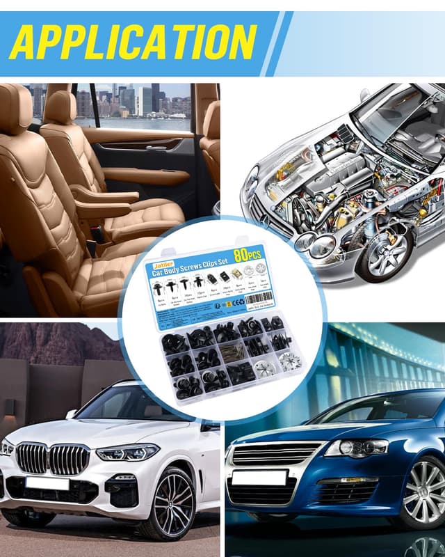 Thumbnail 5 de JatilEr Karosserieschrauben Clips Set 80 Stück