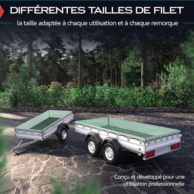 Detalle 2 de Filet de remorque TRIBURG 2x3 m avec repérage des coins et élastique de tension