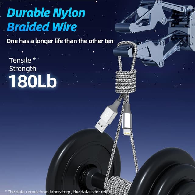 Thumbnail 5 de Bkayp iPhone Charger 3pack 10FT