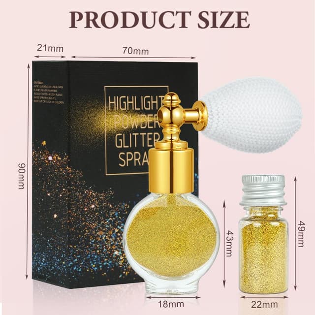 Thumbnail 3 de AOOWU Glitzer Spray Gold