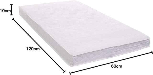 Detalle de Obaby Pocket Sprung Cot Mattress 120 x 60 cm – hypoallergenic, breathable & waterproof removable cover