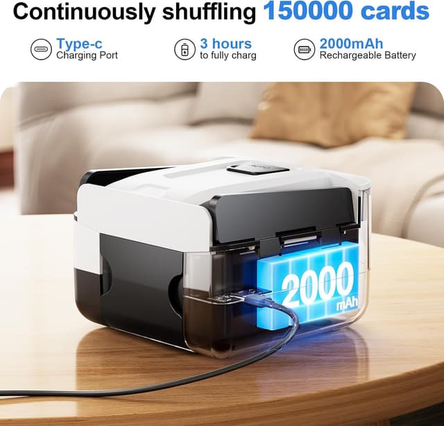 Detalle de Demolike Automatic Card Shuffler for 1-2 Decks ๐