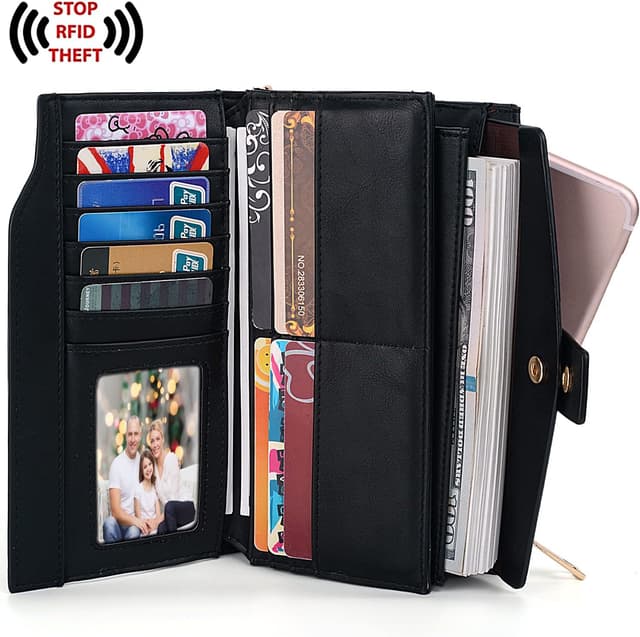 Detalle 2 de UTO Geldbörse Damen RFID mit 21 Steckplätzen