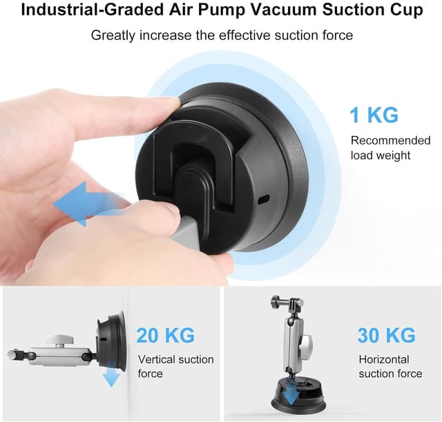 Detalle de PULUZ Auto-Saugnapfhalterung mit 360° Drehung für Windschutzscheibe, Fenster & Kamera