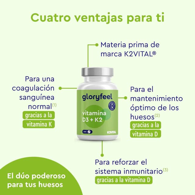 Thumbnail 2 de K2VITAL® Vitamina D3 y K2 2000 UI - Salud Ósea 💪