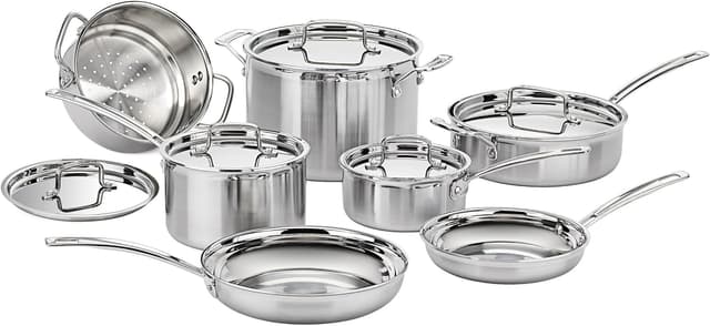 Detalle de Cuisinart MultiClad Pro 12-piece cookware set
