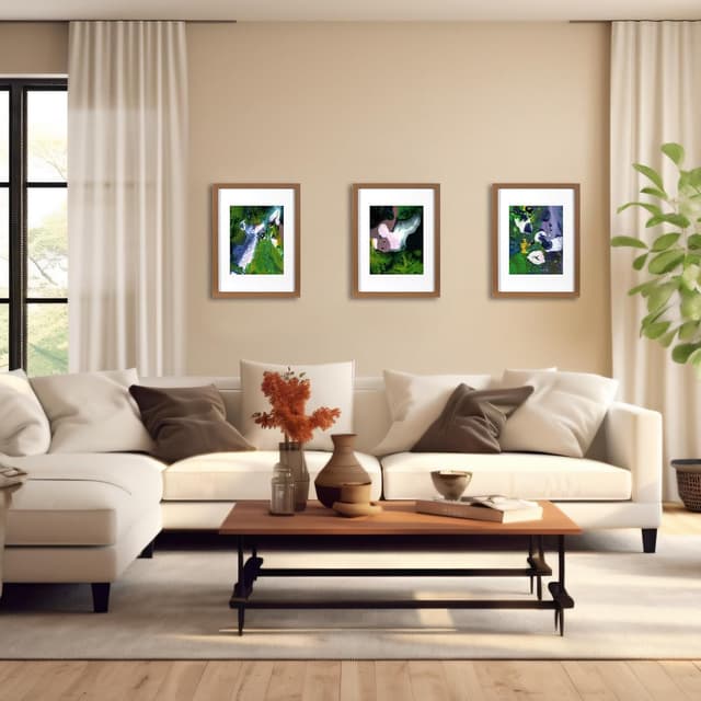 Detalle 2 de Bilderrahmen Braun A3 3er Set von KAIWIN