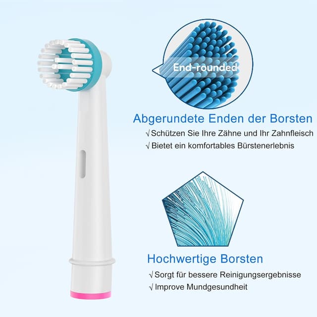 Detalle 2 de 8 Stück Ortho Care Aufsteckbürsten – kompatibel mit Braun Oral-B elektrischen Zahnbürsten, für präzise Reinigung an Zahnspangen