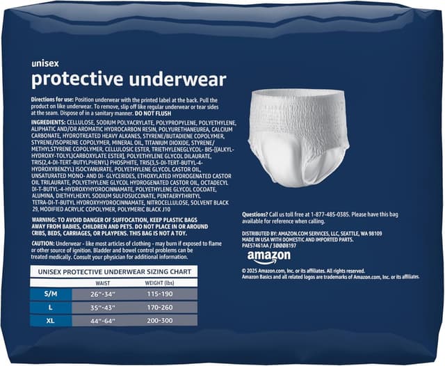 Thumbnail 1 de Amazon Basics Incontinence Underwear Large 14-count