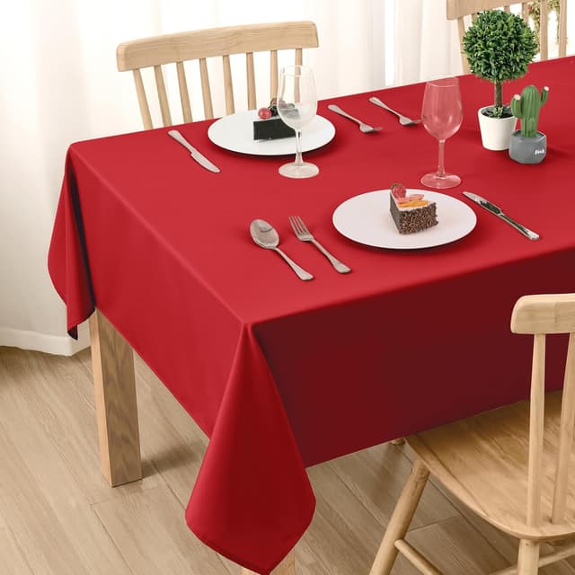 Thumbnail 6 de Nappe ronde anti-taches lavable et imperméable DWCN, diamètre 180 cm (marron) pour table à manger, jardin et fêtes