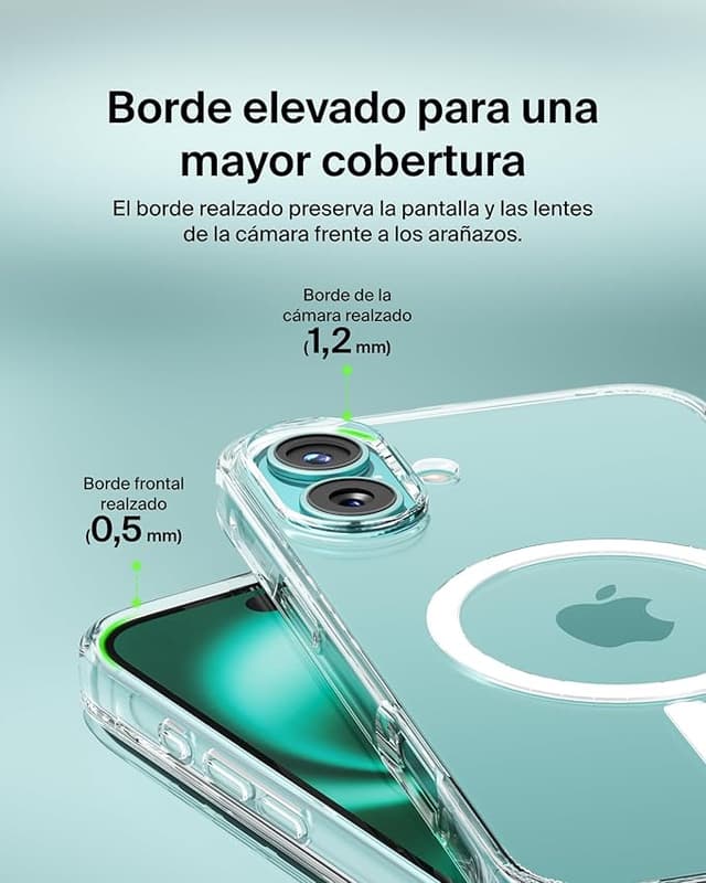 Detalle 2 de Belkin SheerForce Funda para iPhone 16 Plus MagSafe Transparente