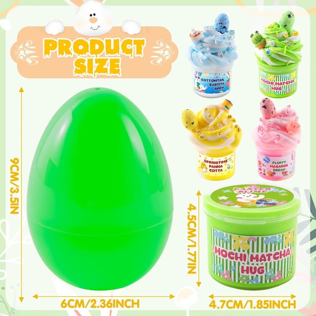 Detalle 2 de Easter slime eggs 4 pack with toys