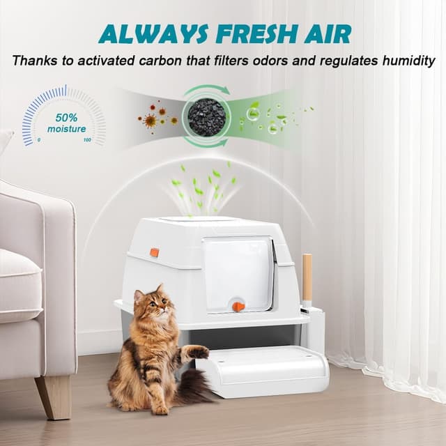 Detalle 2 de SZEETECH Katzenklo Edelstahl XL 60x40