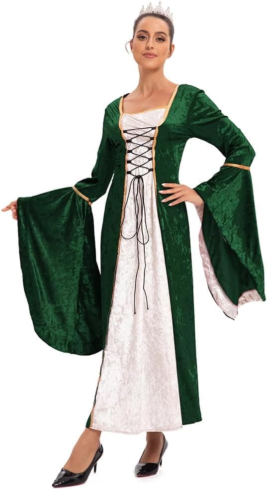 Thumbnail 2 de Vestido medieval verde 2XL Feynman