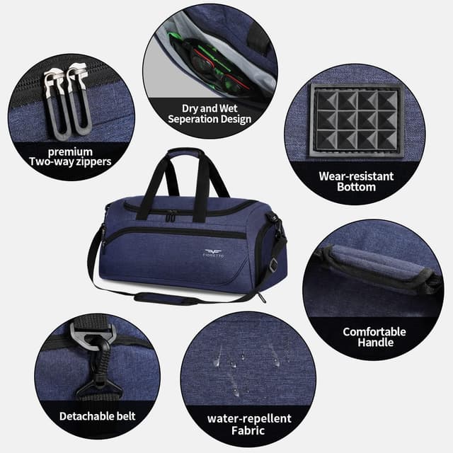 Thumbnail 6 de FIORETTO Mens Sports Gym Bag with Wet Pocket