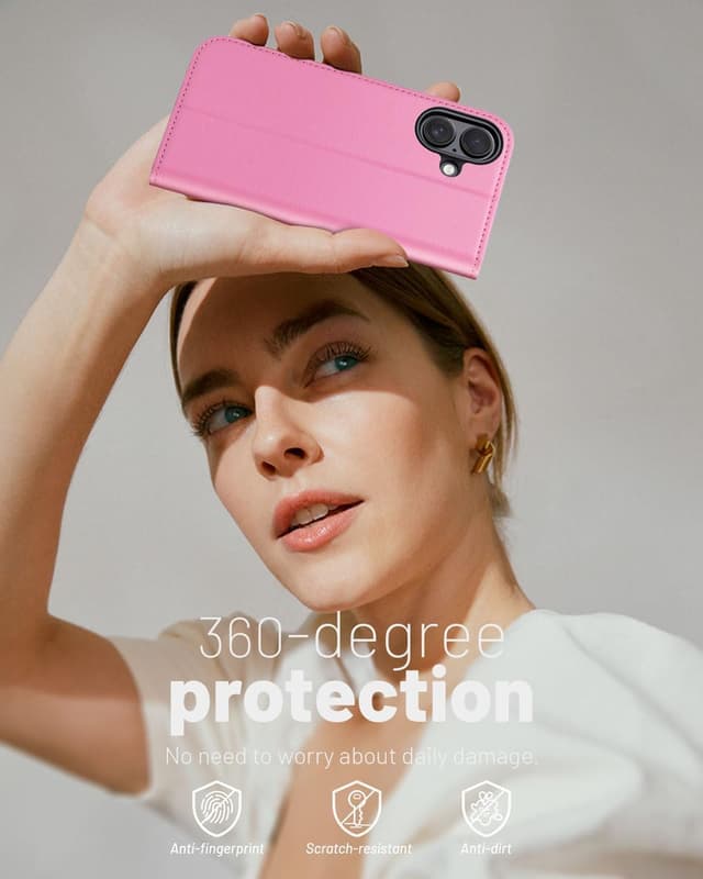 Thumbnail 6 de OCASE Hülle für iPhone 17 5G mit Kartenfach, Magnet & Standfunktion (RFID-Blocker) – Rosa