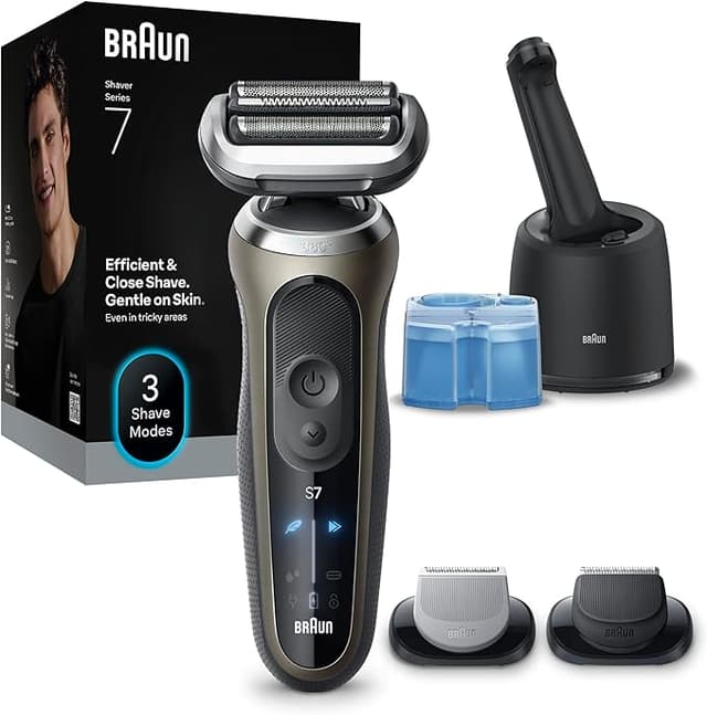 Detalle de Braun Series 7 72-C7650CC Afeitadora Eléctrica Hombre Oro 🪒
