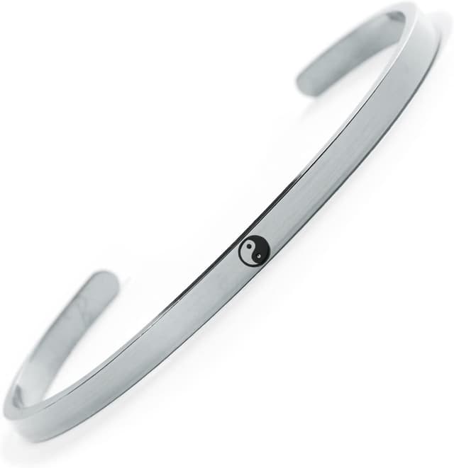 Detalle de BERGERLIN Armband mit Unendlichkeitssymbol & Herz/Anker/Om – verstellbares Schmuckarmband (vergoldete Edelstahl-Optik)