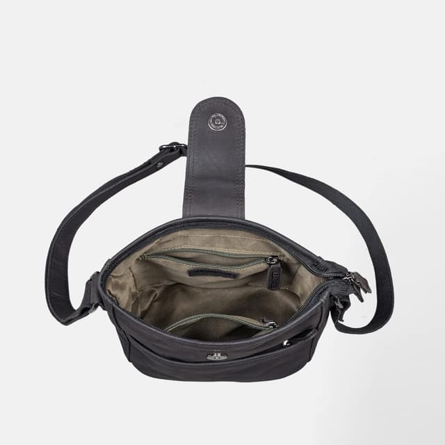 Detalle 2 de LEABAGS Damen Leder-Handtasche HERAUSRAGENDE Qualität aus echtem Leder – Umhängetasche für Arbeit, Uni, Schule