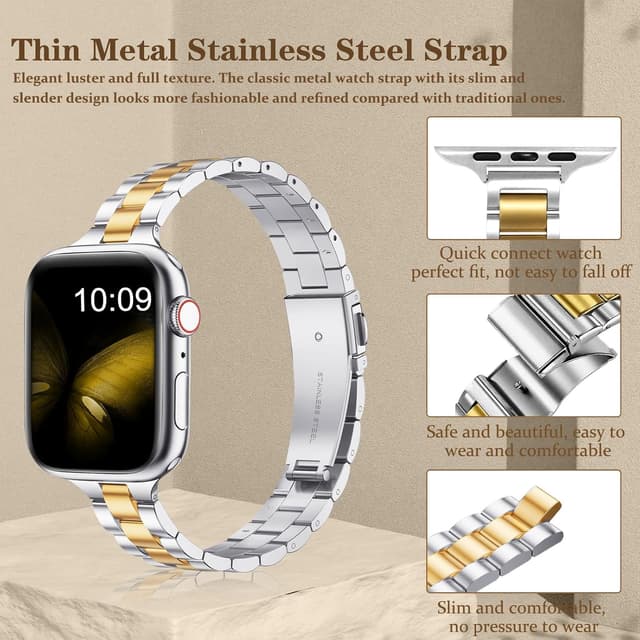 Detalle 2 de MaEiol Metal Strap for Apple Watch 41mm
