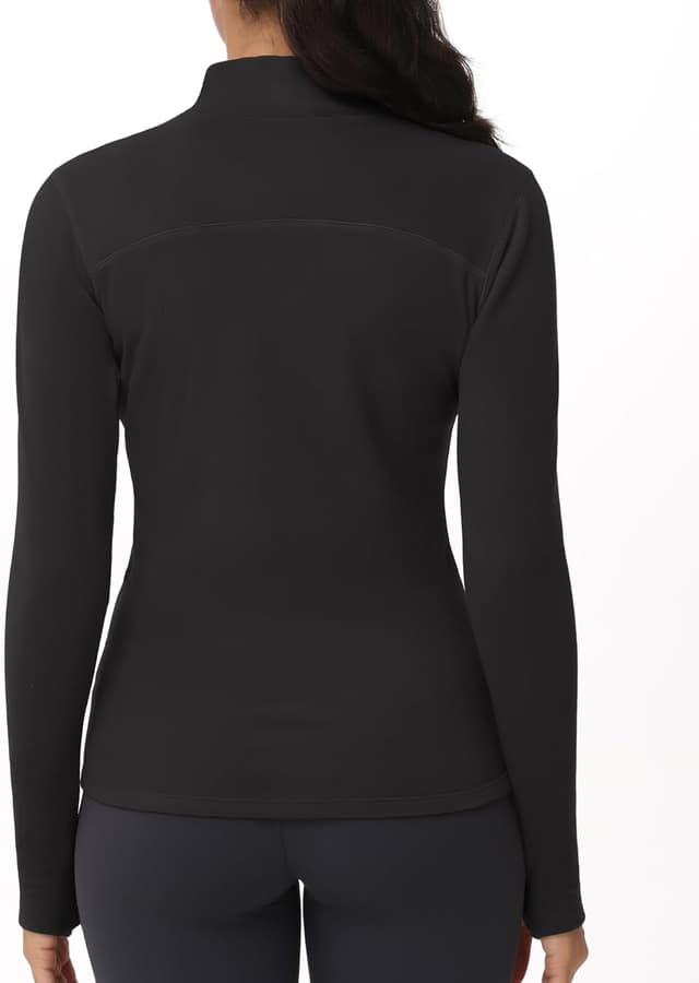 Detalle de THE GYM PEOPLE sous-vêtement thermique à col roulé pour femme en polaire avec trous pour les pouces