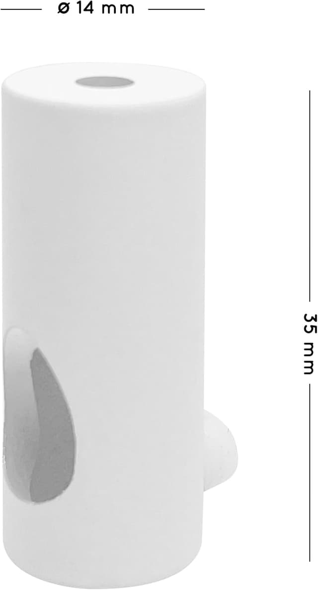 Detalle 2 de smartect Decentratore da parete e soffitto per fissaggio cavi (4 pezzi) bianco