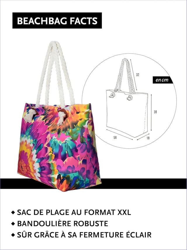 Detalle 2 de Sac de plage imperméable 58x38x18 cm