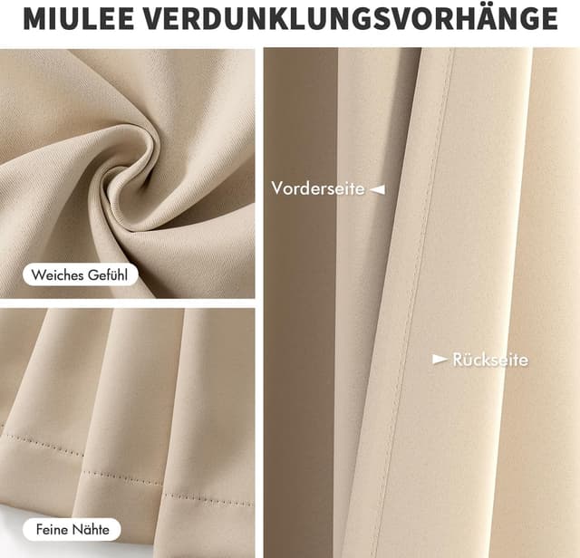 Thumbnail 4 de MIULEE Verdunklungsvorhänge 225 cm 🪟