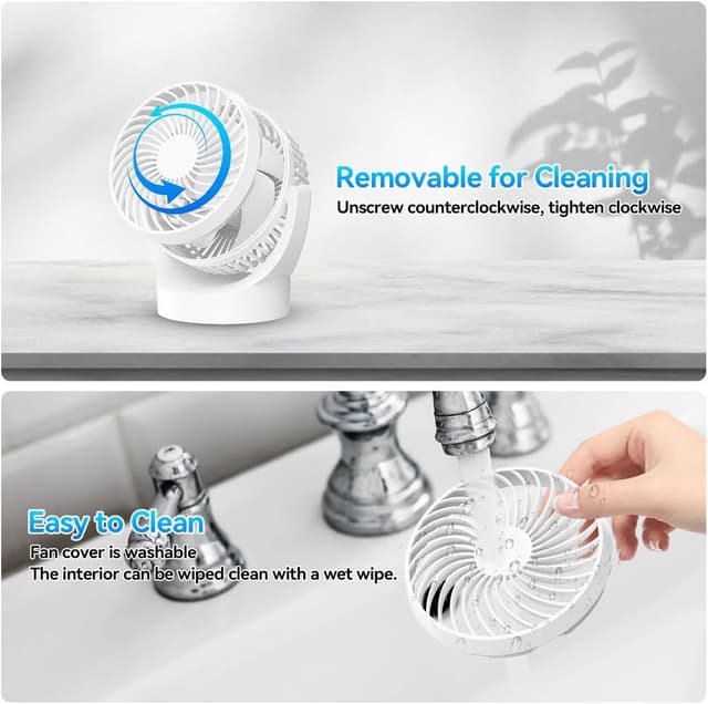 Detalle de Ventilatore da tavolo 3000 mAh ricaricabile