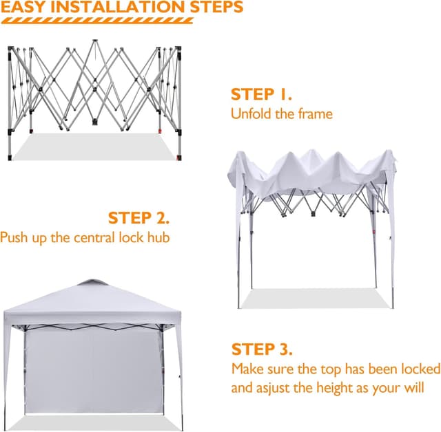Detalle de BONTEC Gazebo 3x3 pieghevole impermeabile