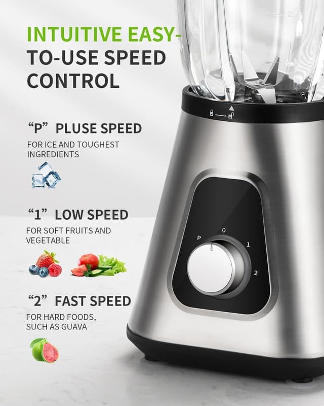 Detalle de GDOR 1200W Smoothie Blender 2-in-1