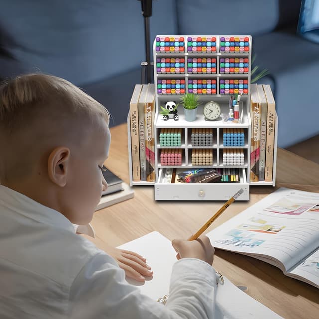 Detalle de Organizador de escritorio Kaishuai 28x15x33 cm