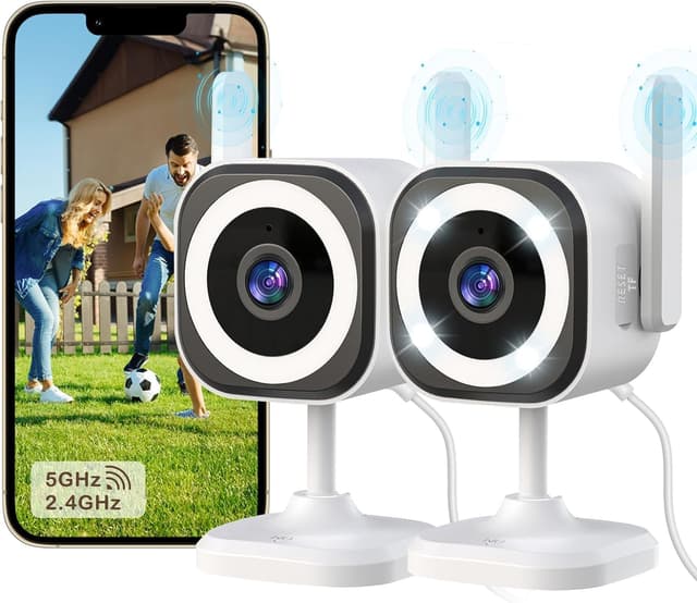 Detalle de 3MP Outdoor Security Camera 2-pack, 5G WiFi
