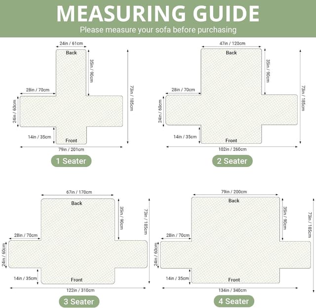 Thumbnail 5 de OstepDecor 3 Seater sofa cover 170x185cm