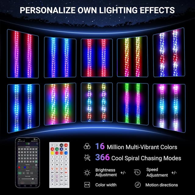 Thumbnail 3 de Ehaho 3FT Whip Lights for UTV 🚙