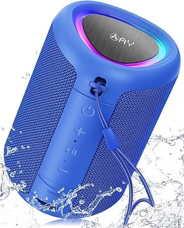 Detalle de AY Altavoz Bluetooth Portátil con Luces, IPX5, 24H, Inalámbrico 🔊