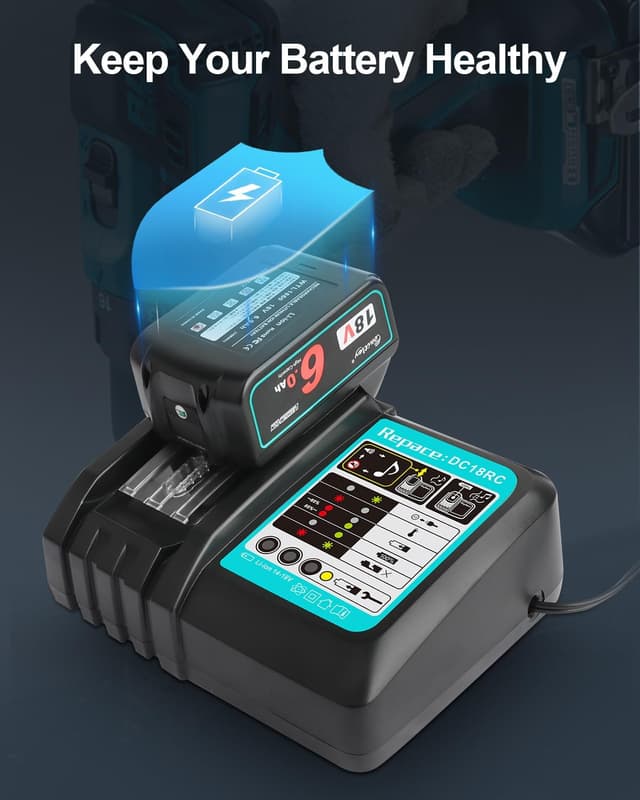 Detalle de Wailey 18RC Cargador rápido para Makita 14,4 V 3,0A