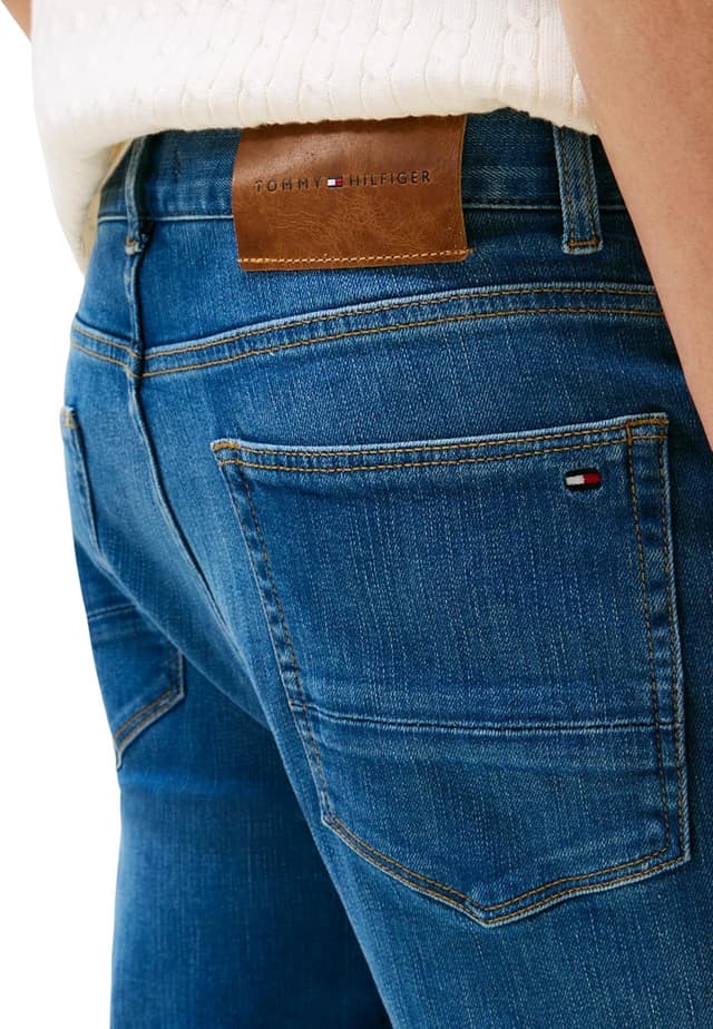 Detalle de Tommy Hilfiger Men’s Slim Bleecker 5-pocket jeans (stretch) in slim straight fit