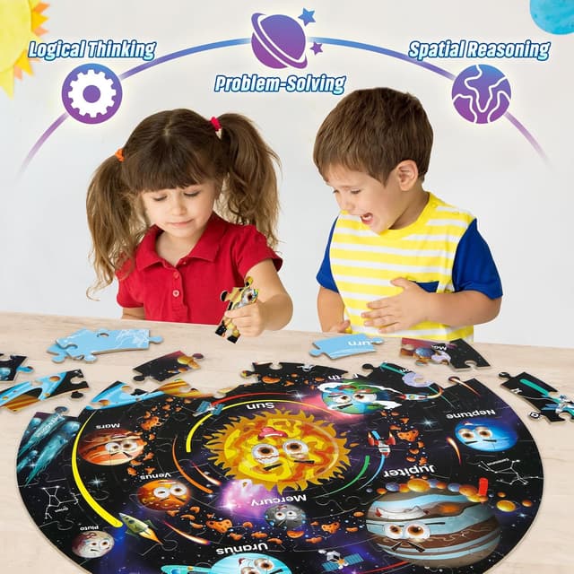 Detalle 1 de SYNARRY Giant Solar System 70-piece Floor Puzzle