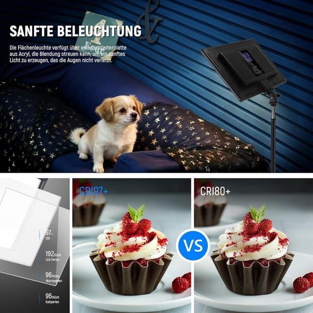 Thumbnail 5 de NEEWER 13" LED Videolicht Panel 8000mAh