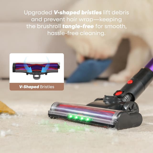 Detalle de UNINELL HOME UV2 cordless vacuum 48KPa