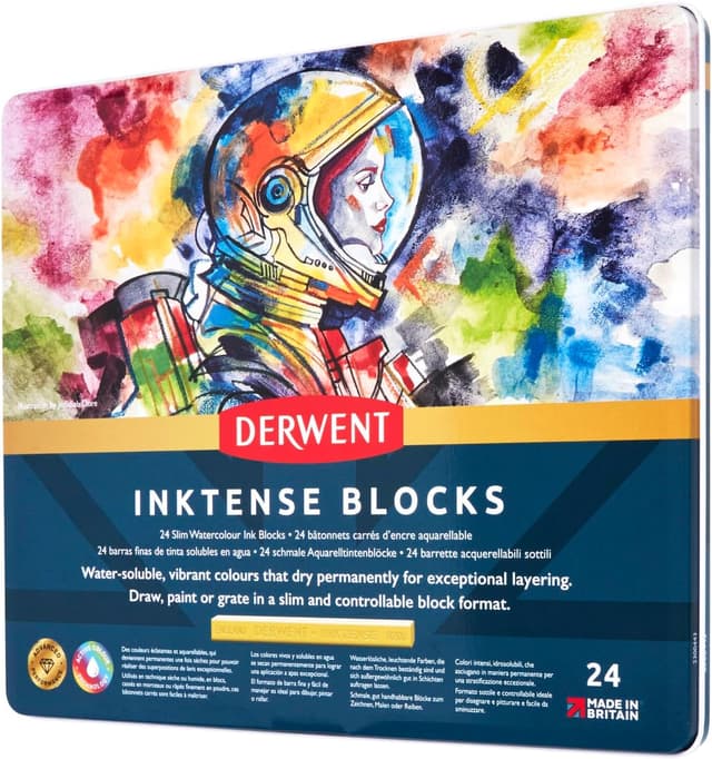 Thumbnail 5 de Derwent Inktense 💧 Caja con 24 Barras de Tinta Acuarelable Profesional