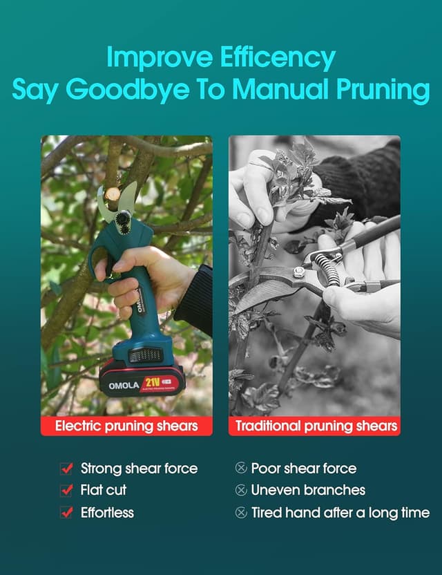 Thumbnail 5 de Forbici potatura elettriche 21V 2Ah, taglio 25 mm ✂