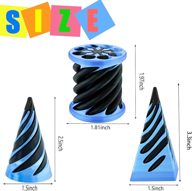Thumbnail 6 de Impossible Cone Spiral Fidget Toy 3-Pack