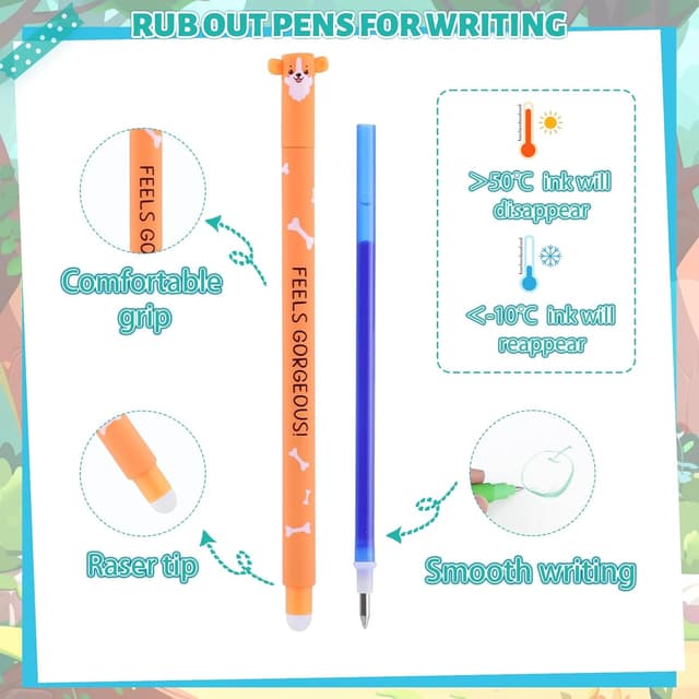 Detalle 2 de Thboxes Radierbare Gelstifte 0,7mm 🎨