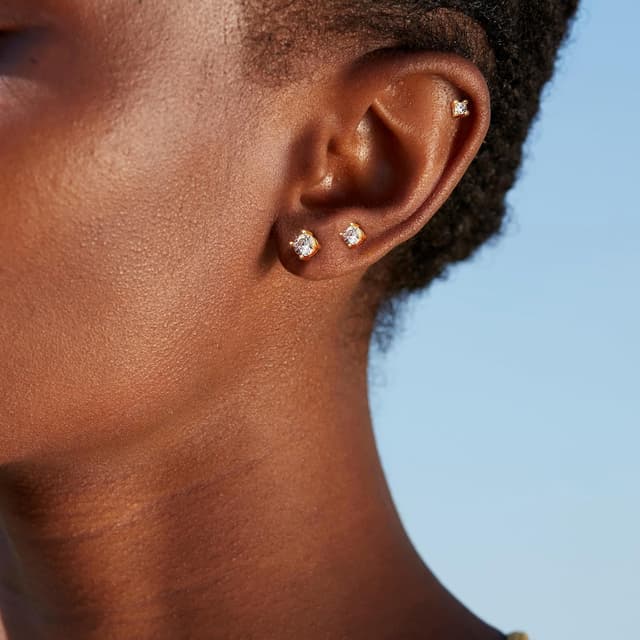 Detalle 2 de BodyBonita Silber 925 Ohrringe Set 3‑Paar