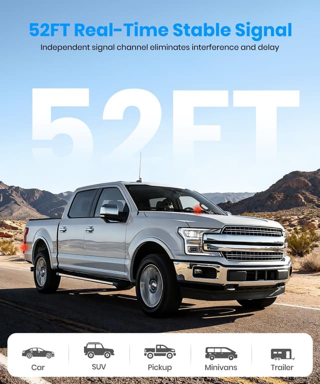 Detalle 2 de AUTO-VOX Solar Wireless Backup Camera System with 5-Inch 1080P HD Monitor