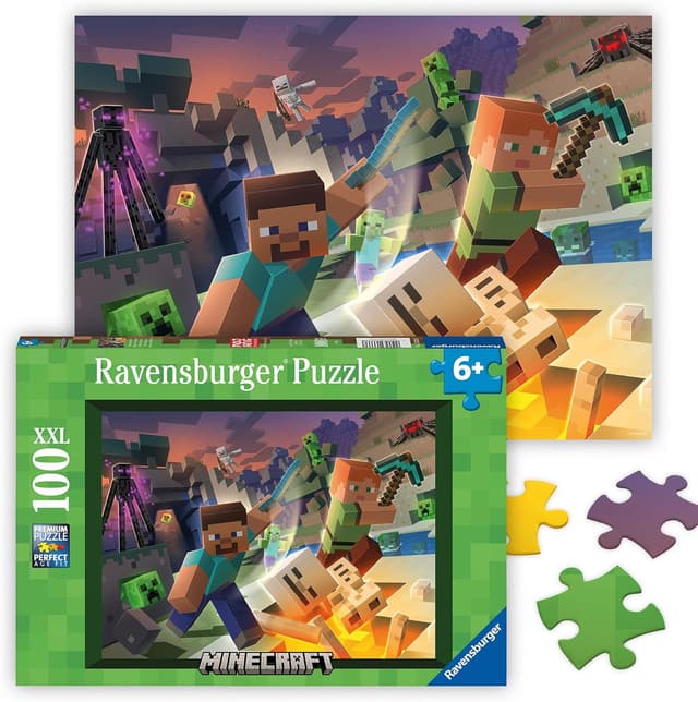 Detalle de Ravensburger Monster Minecraft Puzzle 100
