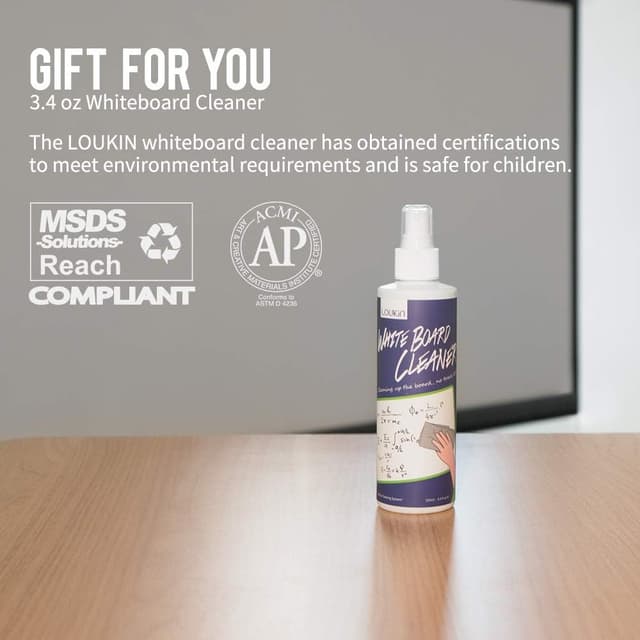 Thumbnail 6 de Loukin Magnetic Dry Erase Eraser with Built-in Cleaner (Pink) for Whiteboards, Glass Boards & Note Boards